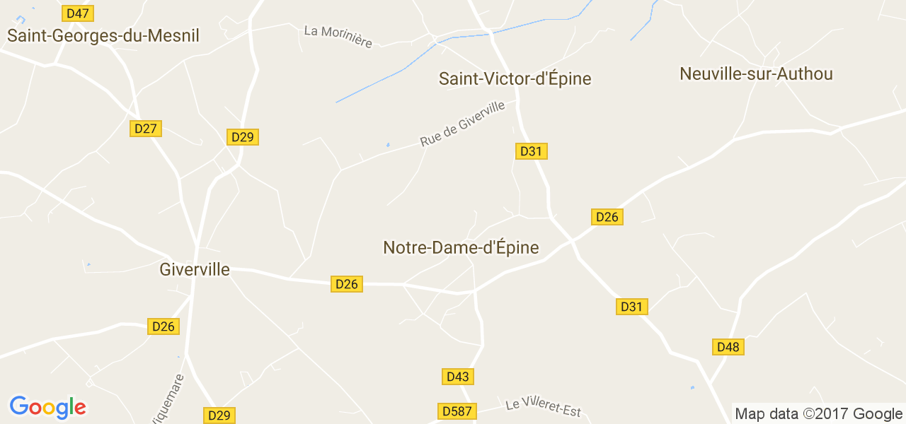 map de la ville de Notre-Dame-d'Épine