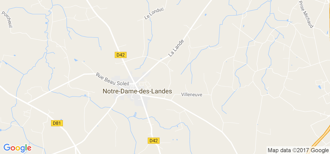 map de la ville de Notre-Dame-des-Landes