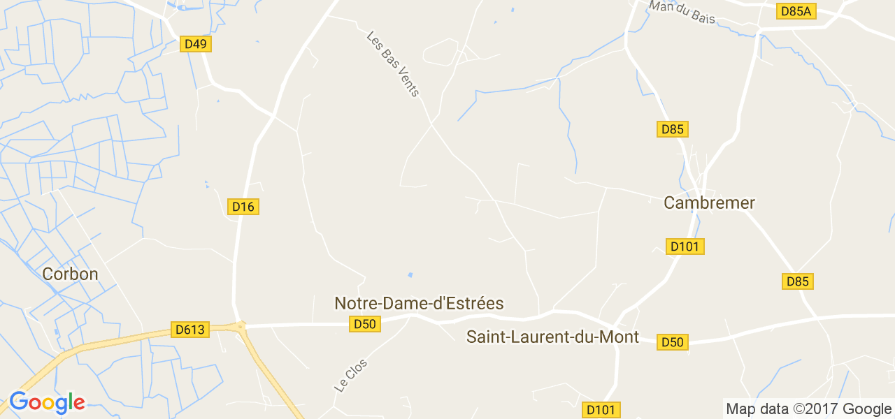 map de la ville de Notre-Dame-d'Estrées