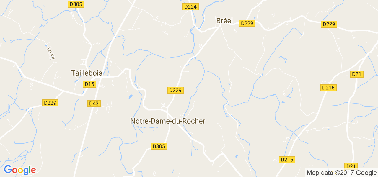 map de la ville de Notre-Dame-du-Rocher