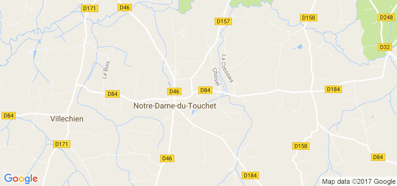 map de la ville de Notre-Dame-du-Touchet