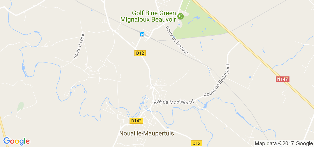 map de la ville de Nouaillé-Maupertuis