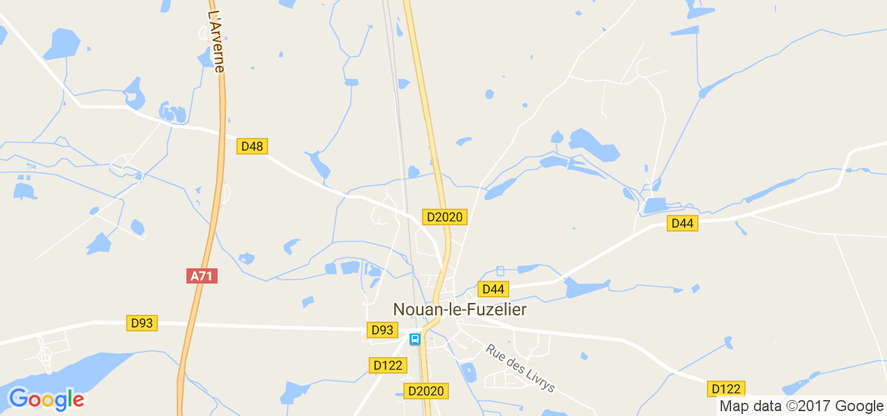 map de la ville de Nouan-le-Fuzelier