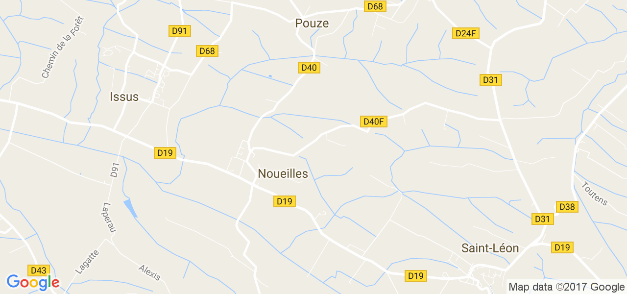 map de la ville de Noueilles