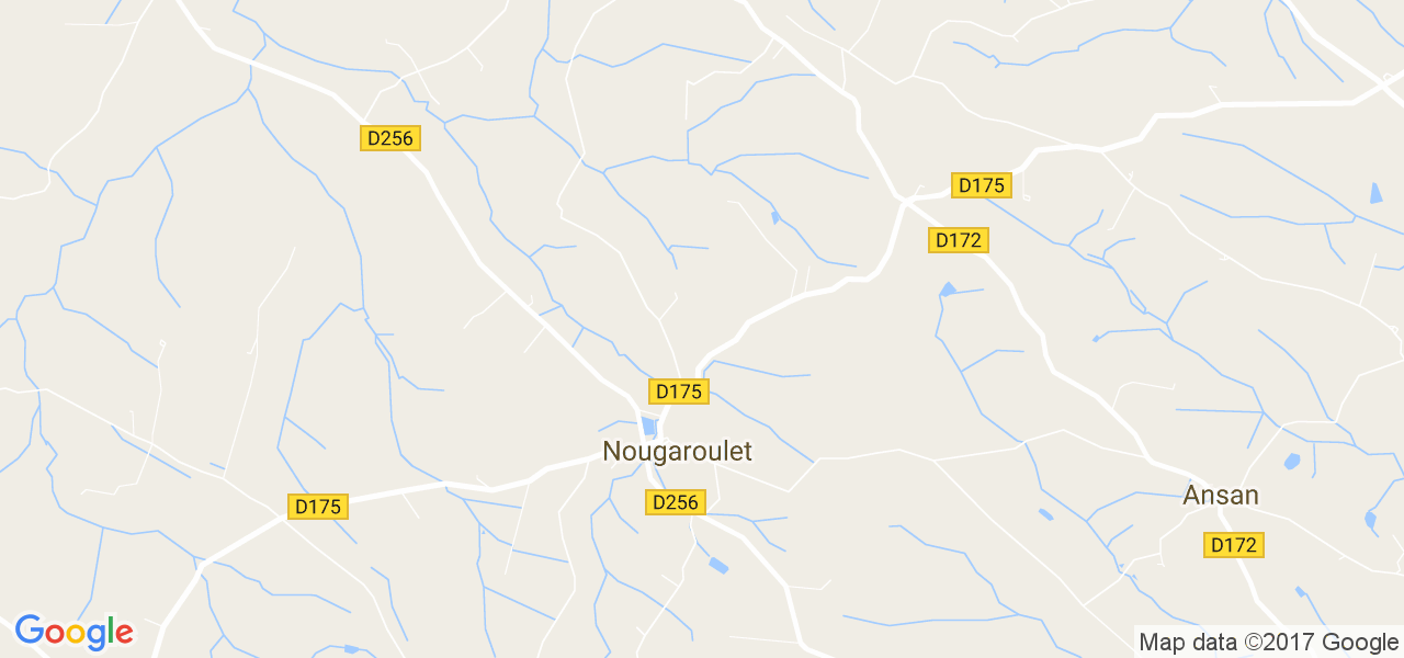 map de la ville de Nougaroulet