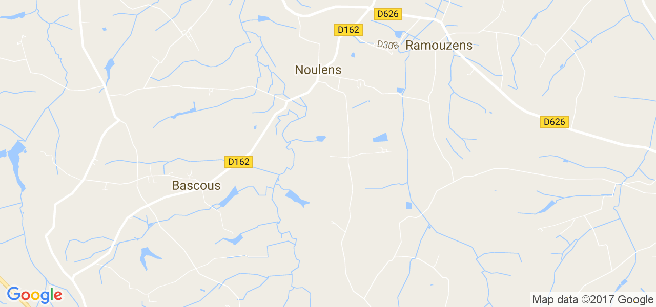 map de la ville de Noulens