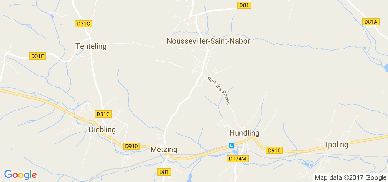 map de la ville de Nousseviller-Saint-Nabor