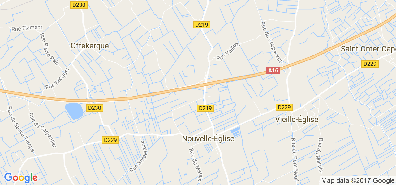 map de la ville de Nouvelle-Église