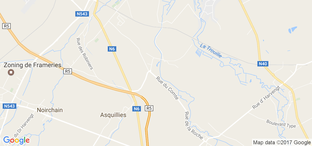 map de la ville de Nouvelles