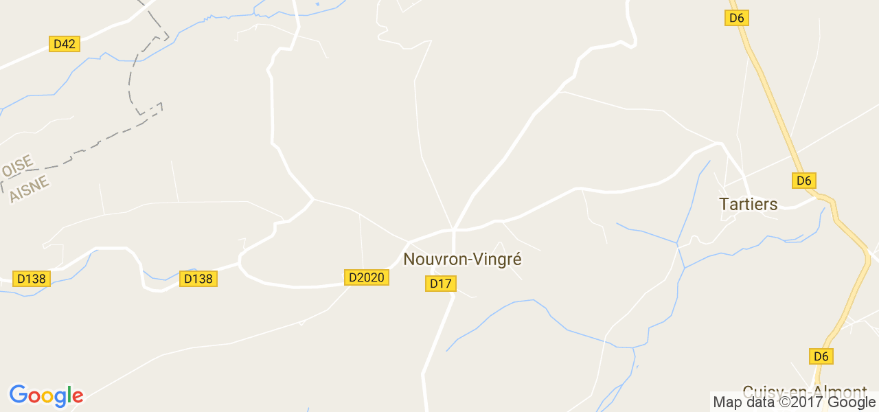 map de la ville de Nouvron-Vingré