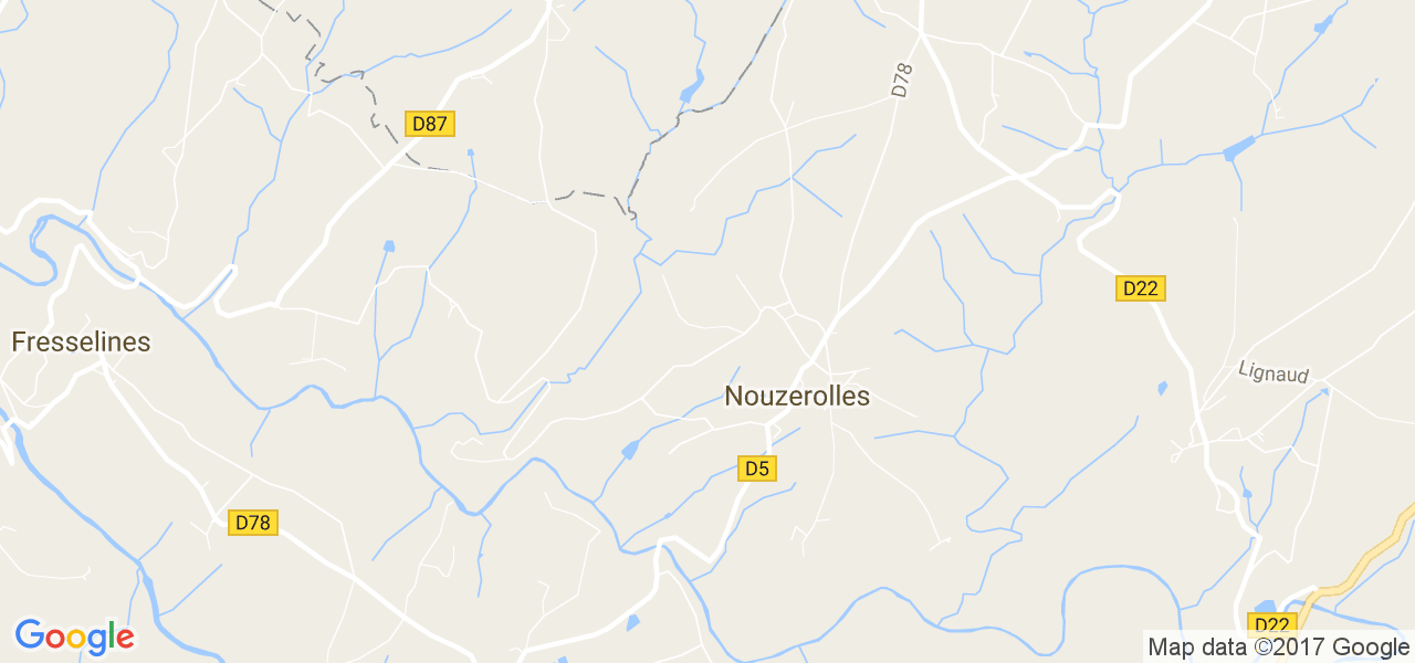 map de la ville de Nouzerolles