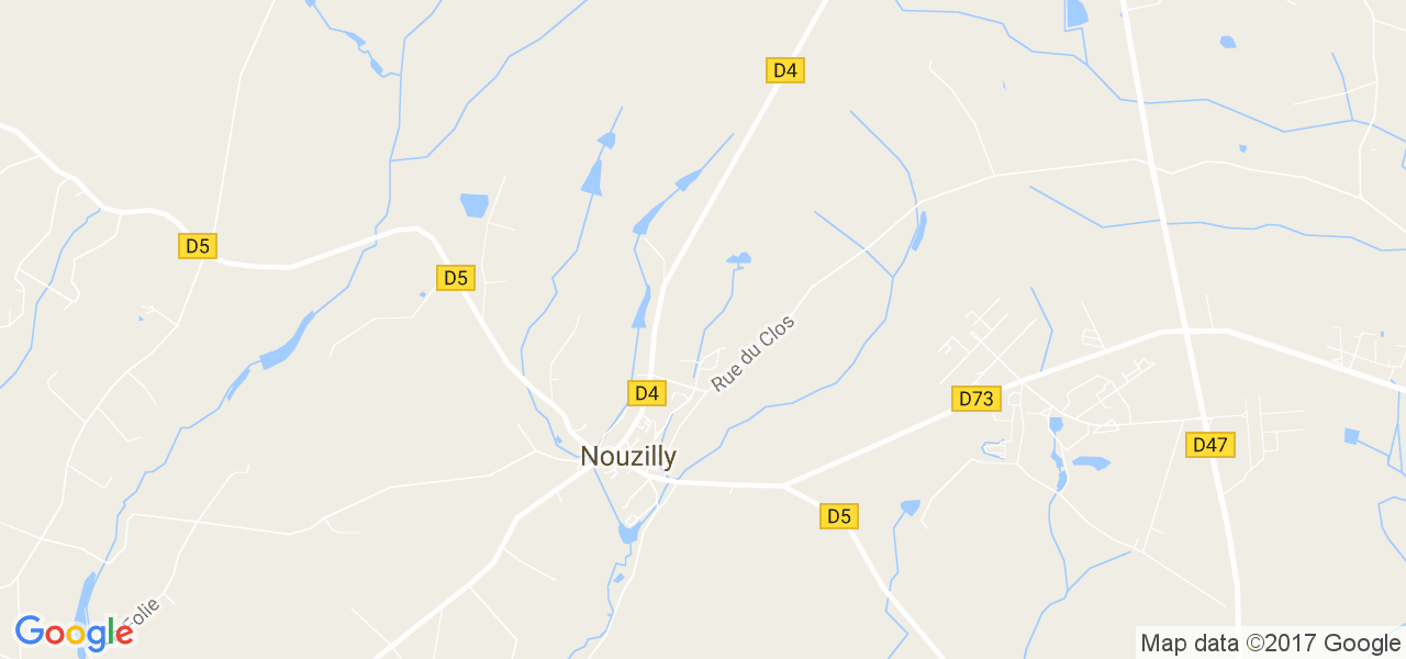 map de la ville de Nouzilly