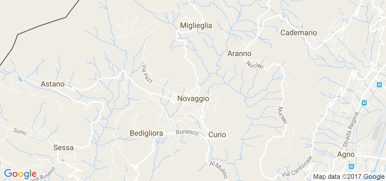 map de la ville de Novaggio