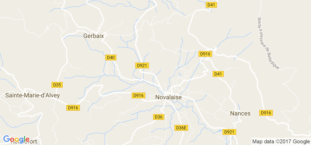 map de la ville de Novalaise