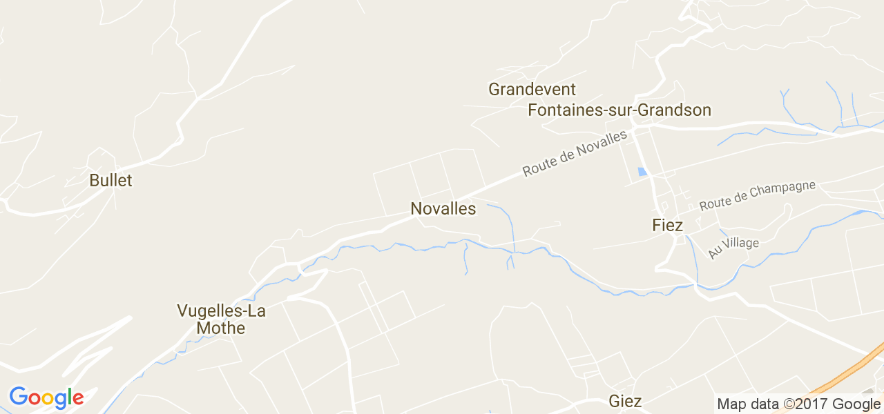 map de la ville de Novalles