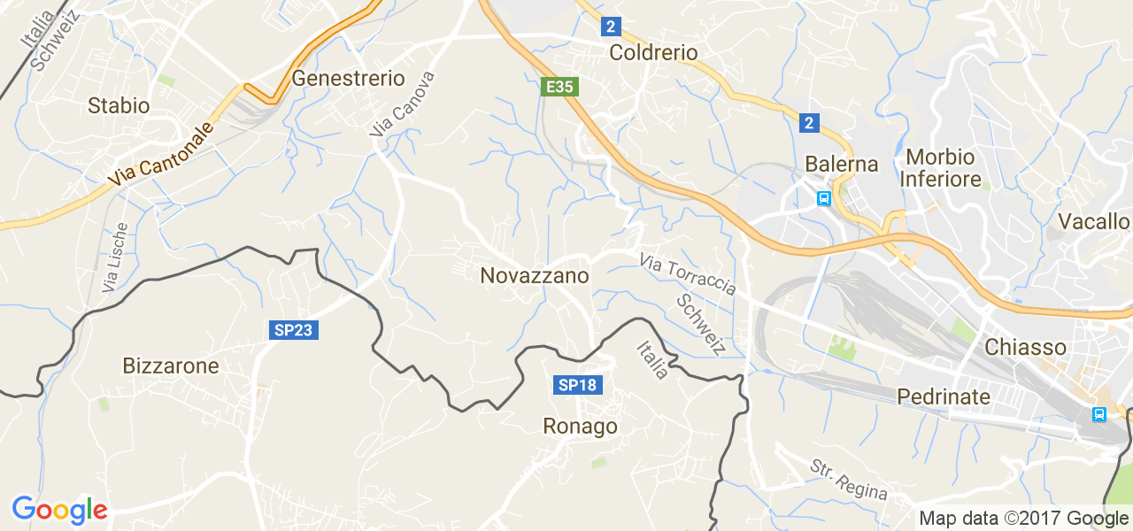 map de la ville de Novazzano