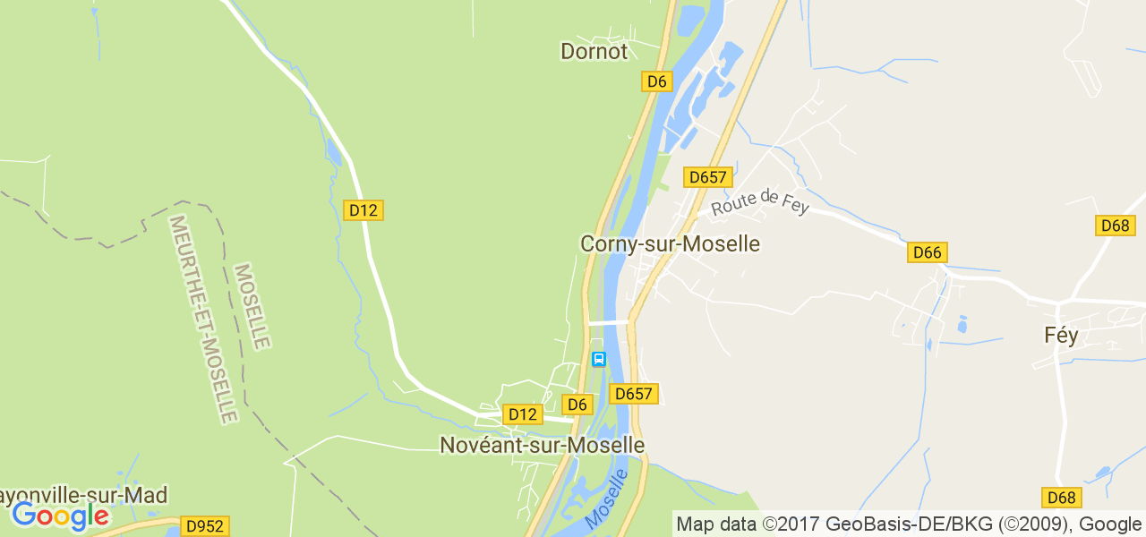 map de la ville de Novéant-sur-Moselle