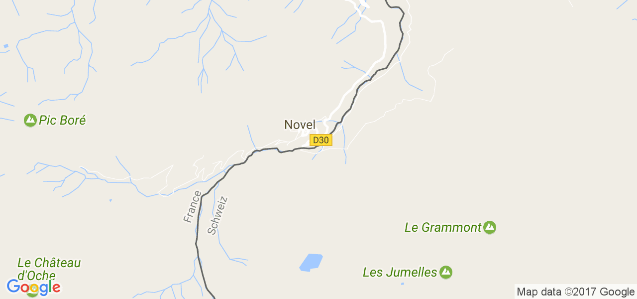 map de la ville de Novel