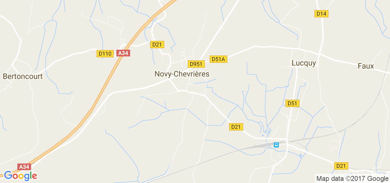 map de la ville de Novy-Chevrières