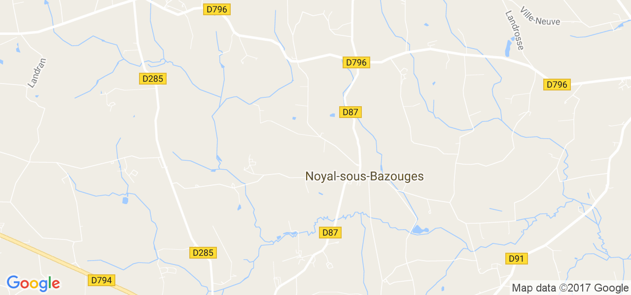 map de la ville de Noyal-sous-Bazouges