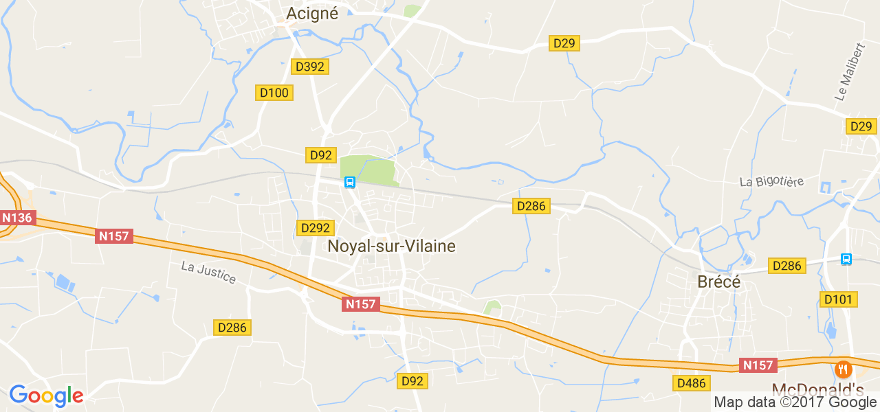 map de la ville de Noyal-sur-Vilaine