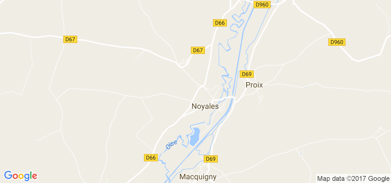 map de la ville de Noyales