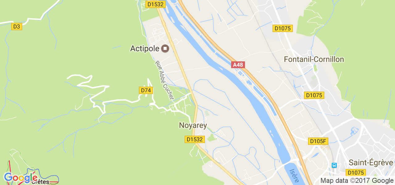 map de la ville de Noyarey