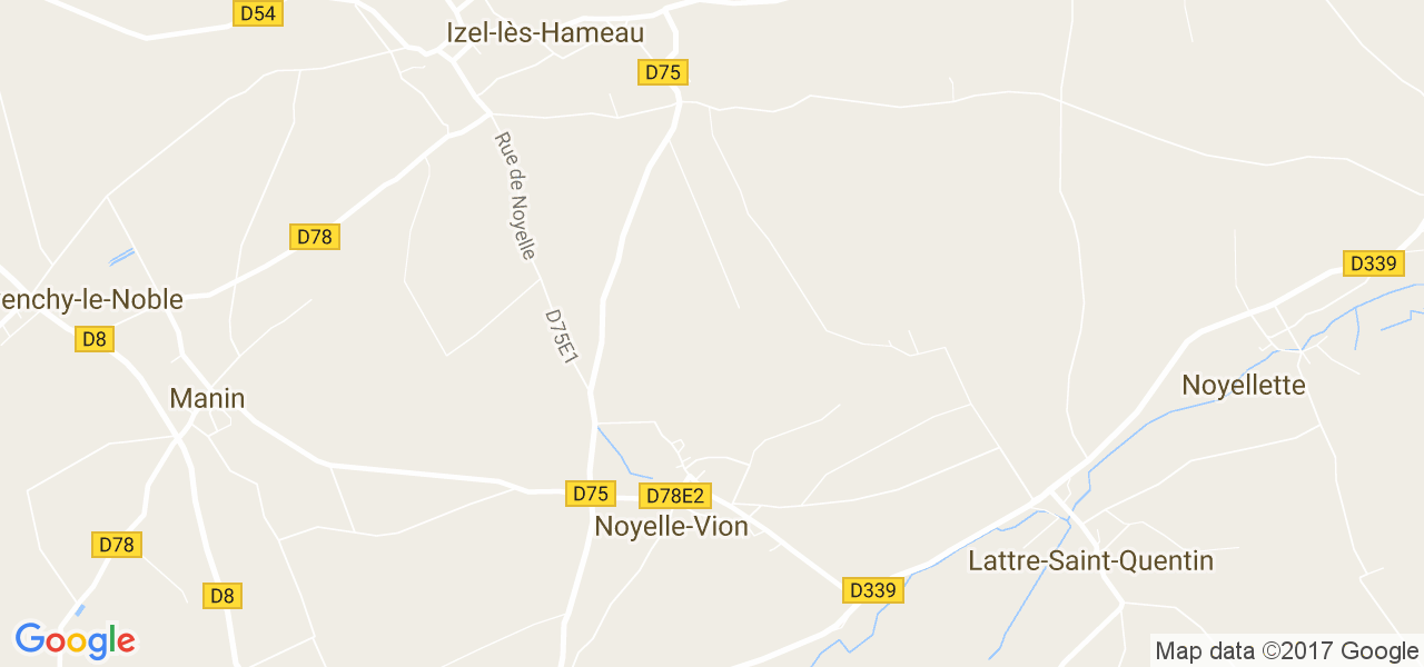 map de la ville de Noyelle-Vion