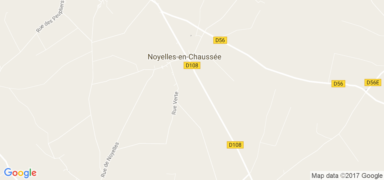 map de la ville de Noyelles-en-Chaussée