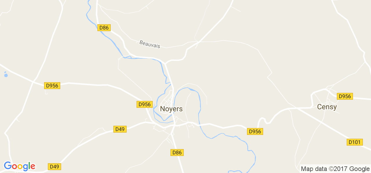 map de la ville de Noyers