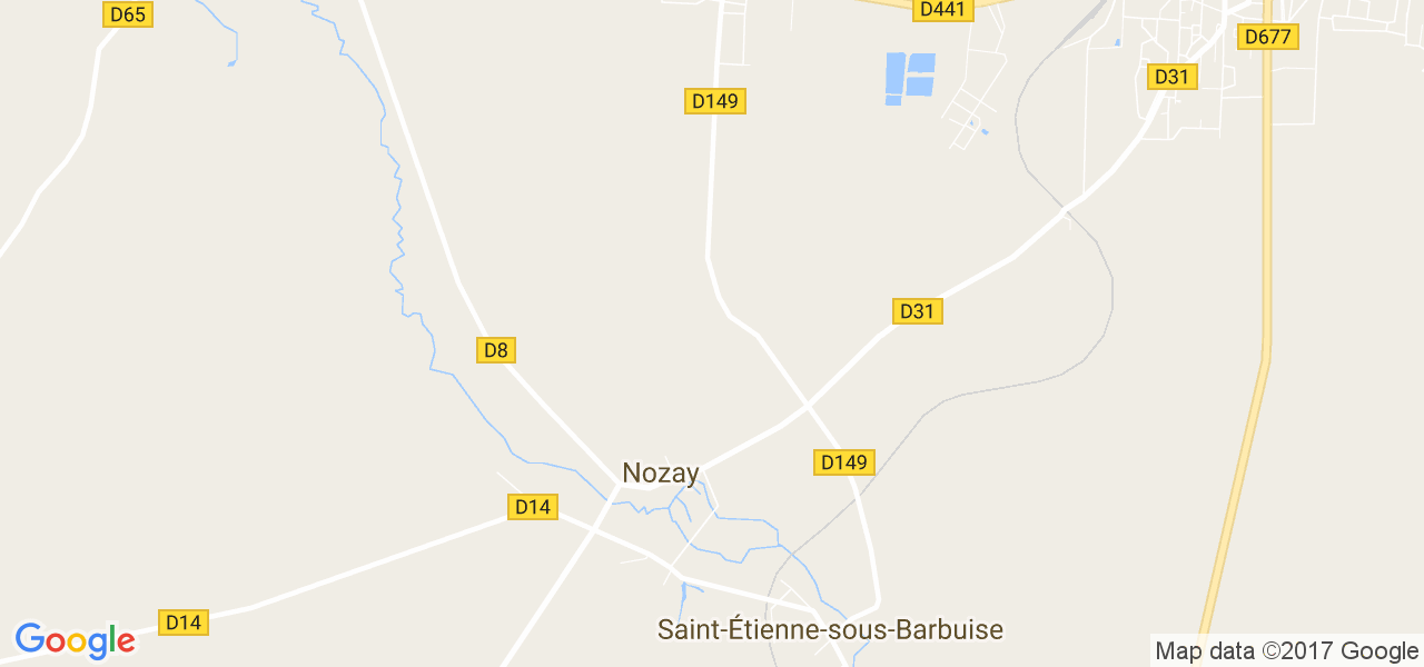 map de la ville de Nozay