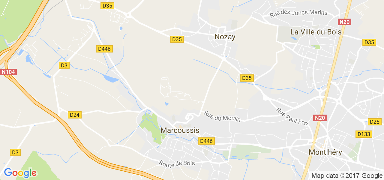 map de la ville de Nozay