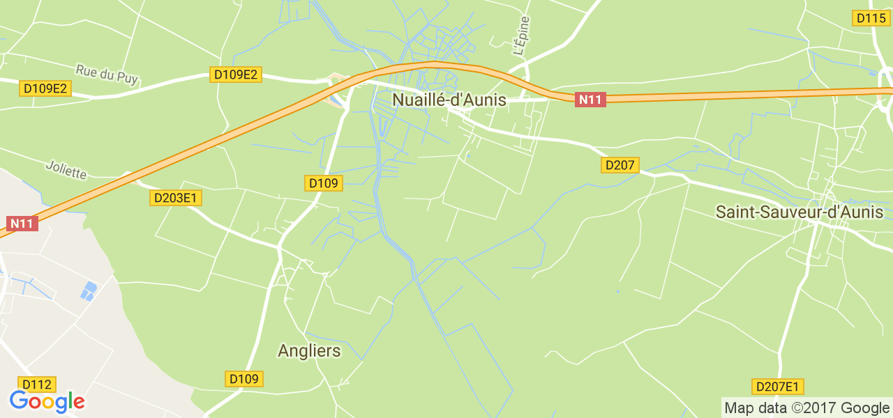 map de la ville de Nuaillé-d'Aunis