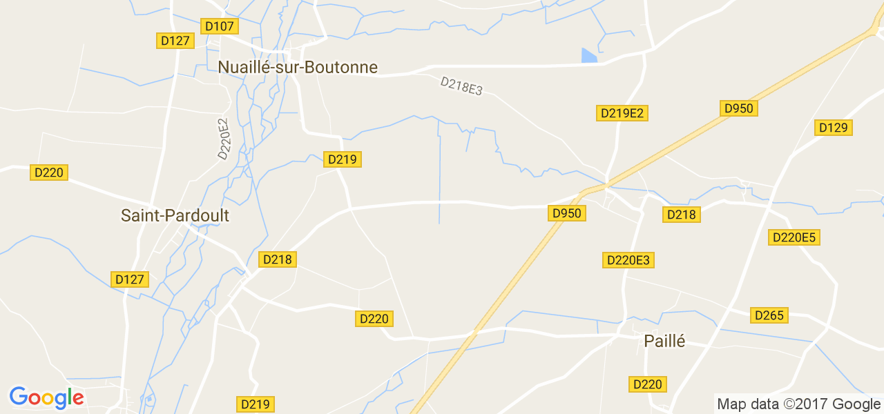 map de la ville de Nuaillé-sur-Boutonne