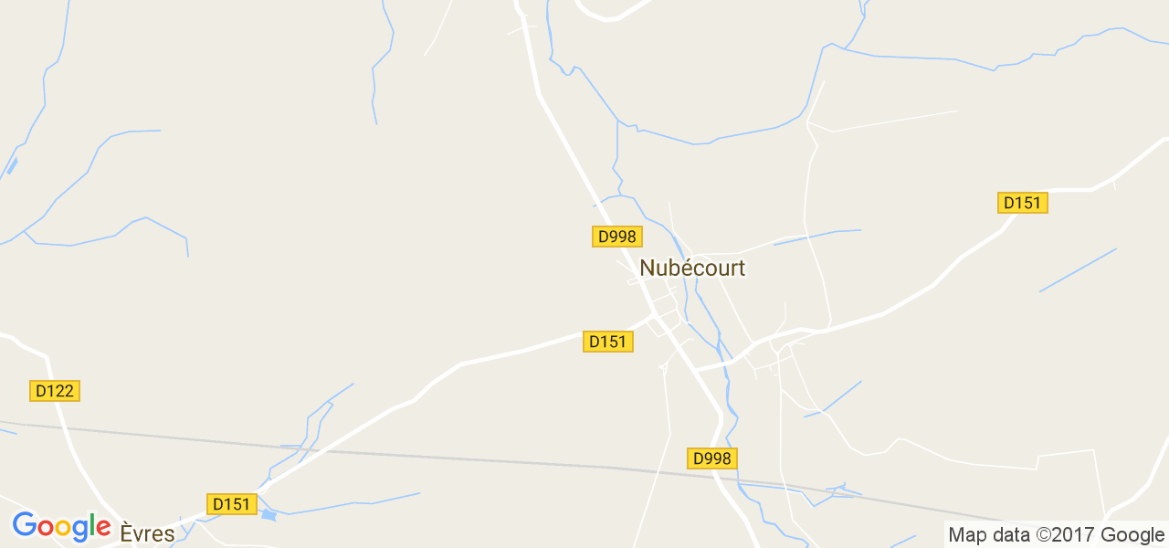 map de la ville de Nubécourt