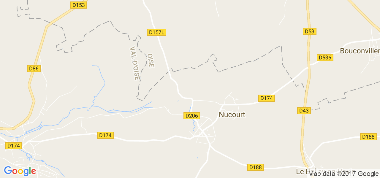 map de la ville de Nucourt