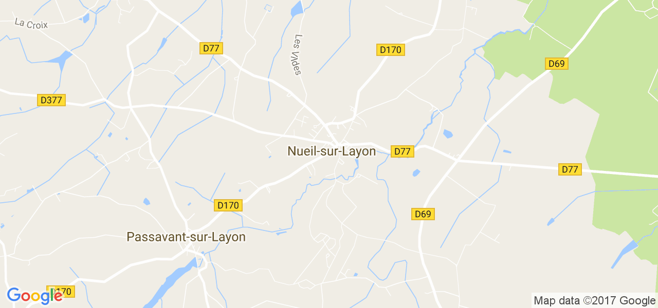 map de la ville de Nueil-sur-Layon