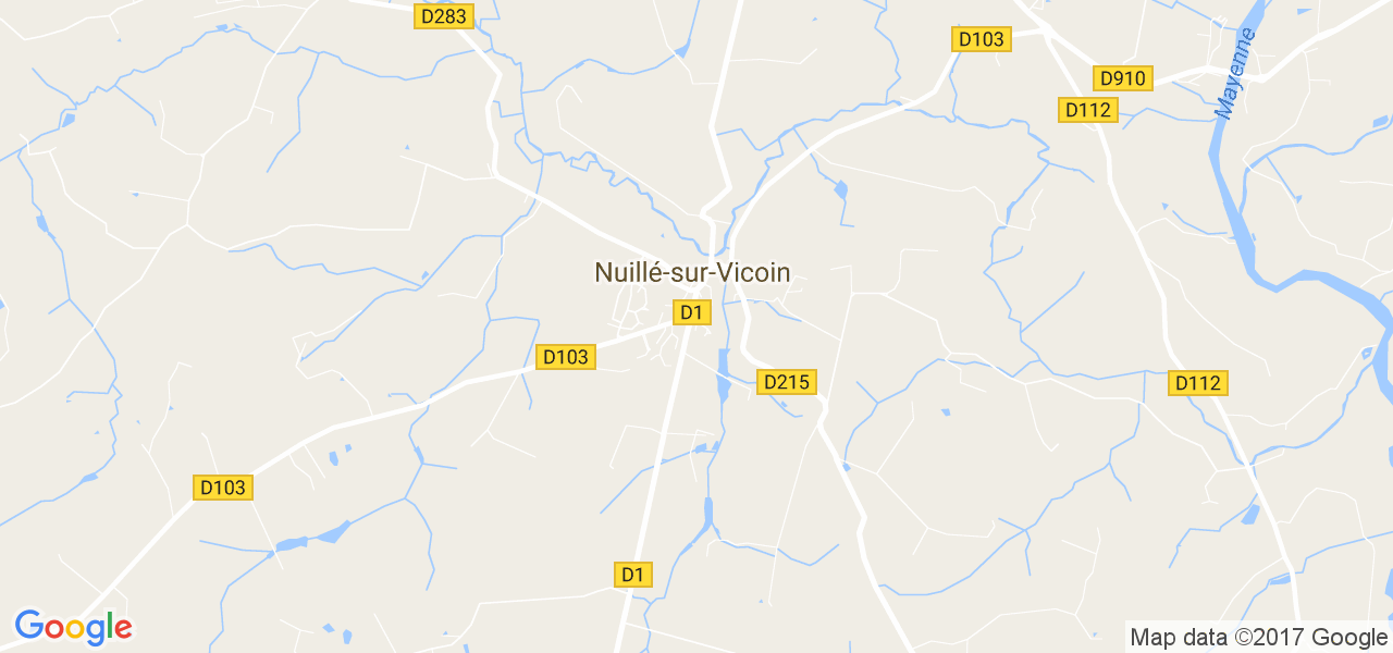 map de la ville de Nuillé-sur-Vicoin