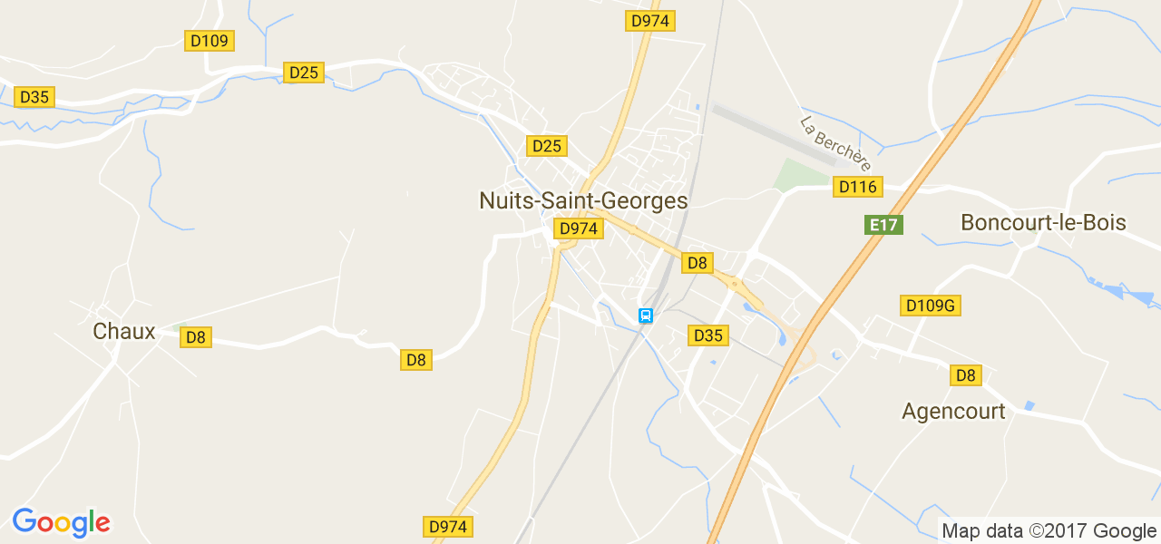 map de la ville de Nuits-Saint-Georges