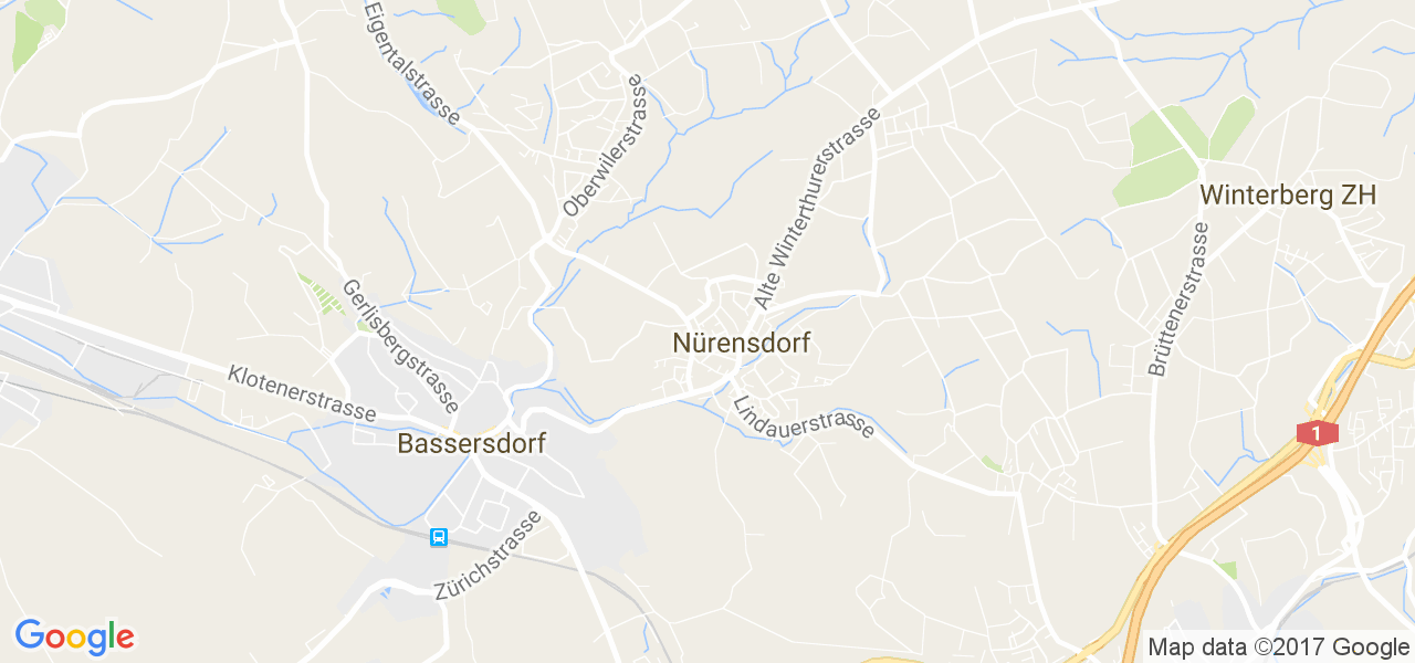 map de la ville de Nürensdorf