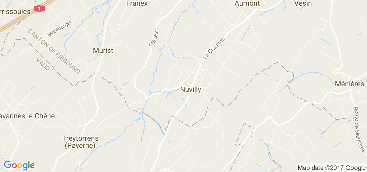 map de la ville de Nuvilly