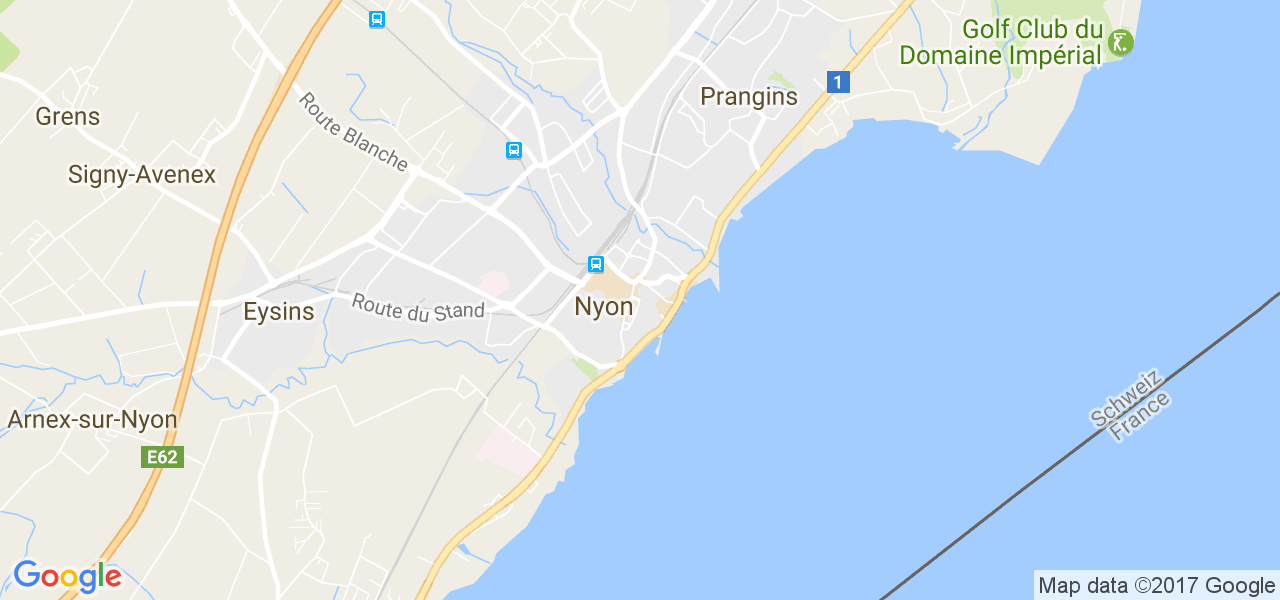 map de la ville de Nyon