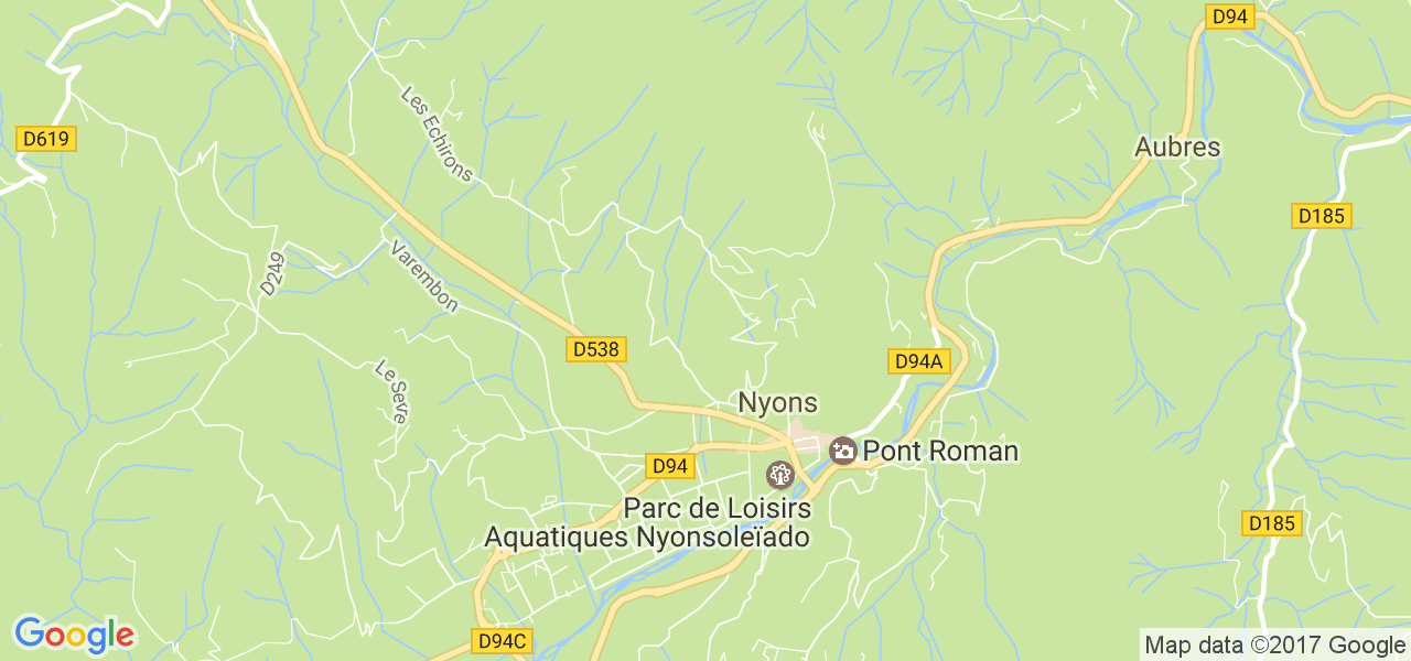 map de la ville de Nyons