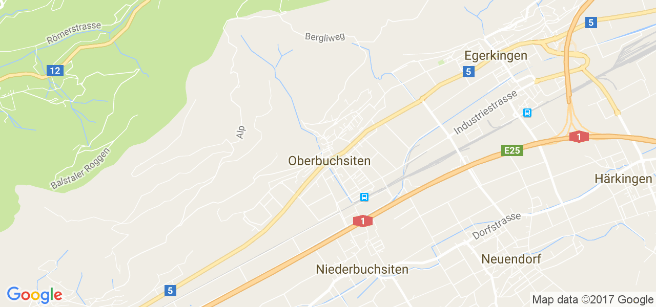 map de la ville de Oberbuchsiten