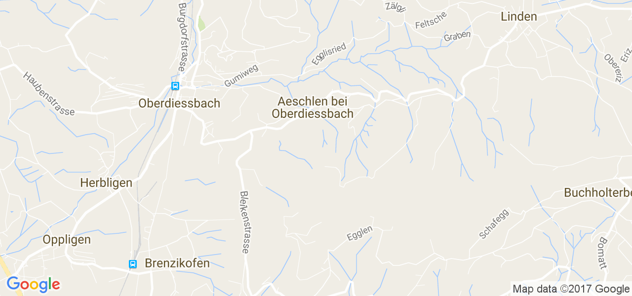 map de la ville de Oberdiessbach