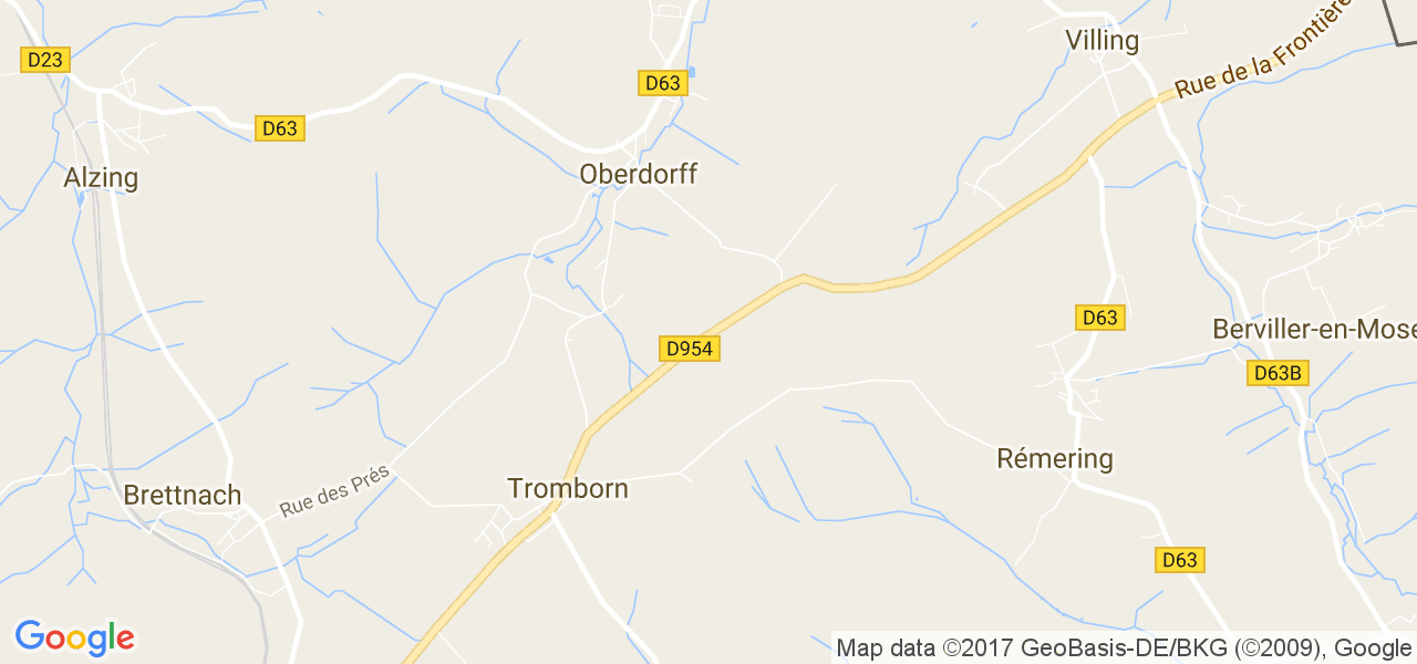 map de la ville de Oberdorff