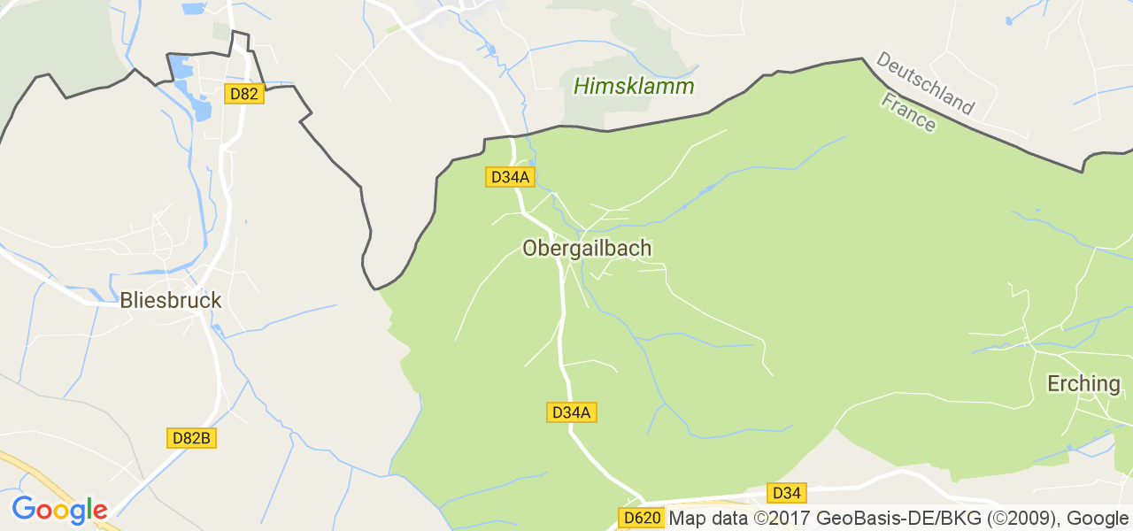 map de la ville de Obergailbach