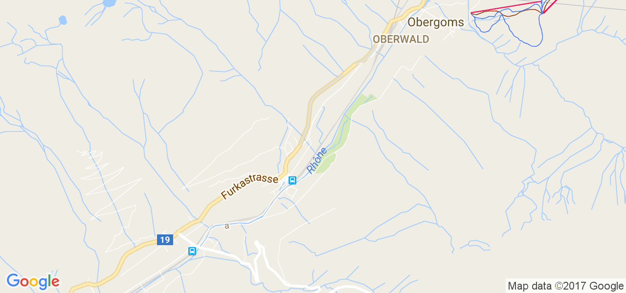 map de la ville de Obergoms