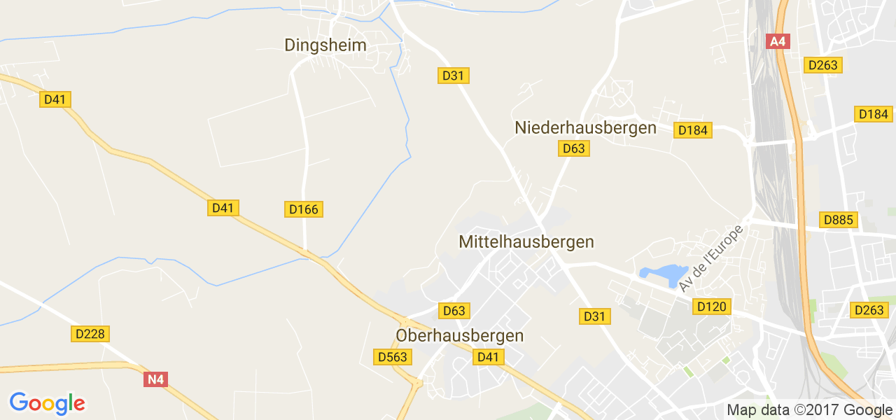 map de la ville de Oberhausbergen