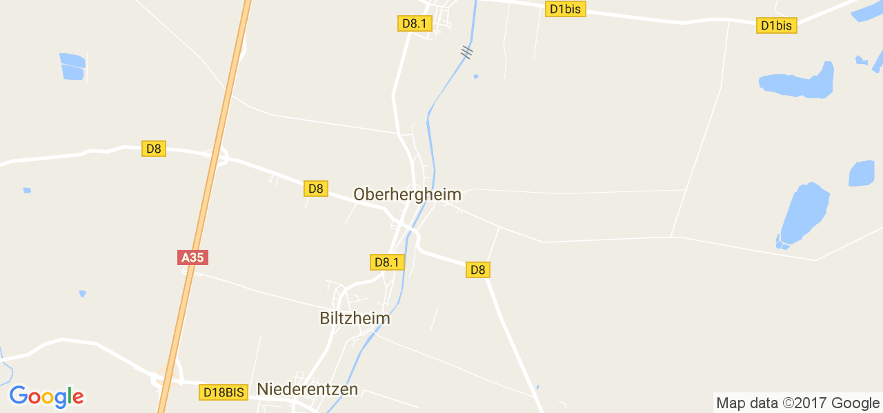 map de la ville de Oberhergheim